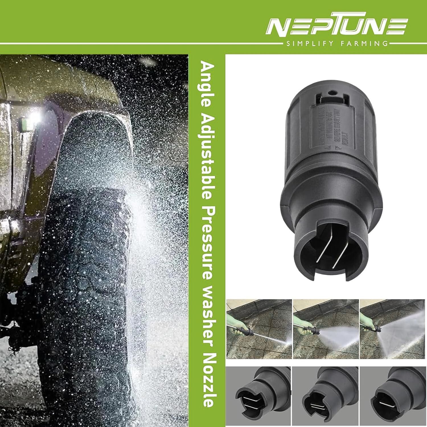 1800 watt motor & 135 bars pressure - 5 Neptune High Pressure Car Washer (1800 W, 135 Bar, 10 L/min, 6 m Hose, Angle‑Adjustable Nozzle) - Image 6