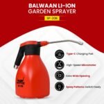 Balwaan SP-20B | 2L Battery Sprayer With Li-ion Battery, 3.7V, USB Rechargeable, Dual Spray Mode - Image 5