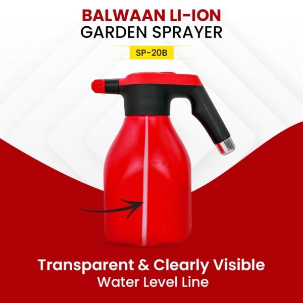 Balwaan SP-20B | 2L Battery Sprayer With Li-ion Battery, 3.7V, USB Rechargeable, Dual Spray Mode - Image 6