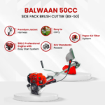 Balwaan BX‑50 Side-Pack Brush Cutter (50cc, 4-Stroke, Crop & Grass Cutter) – Lightweight & Efficient - Image 5
