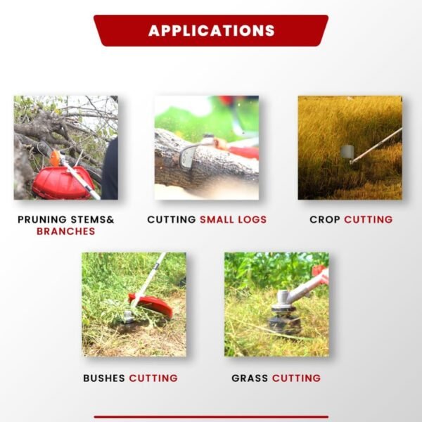Balwaan BX‑35B Backpack Brush Cutter with Chainsaw & Attachments (35 cc, 4‑Stroke Engine, 5-in-1 Multi‑Tool) - Image 5