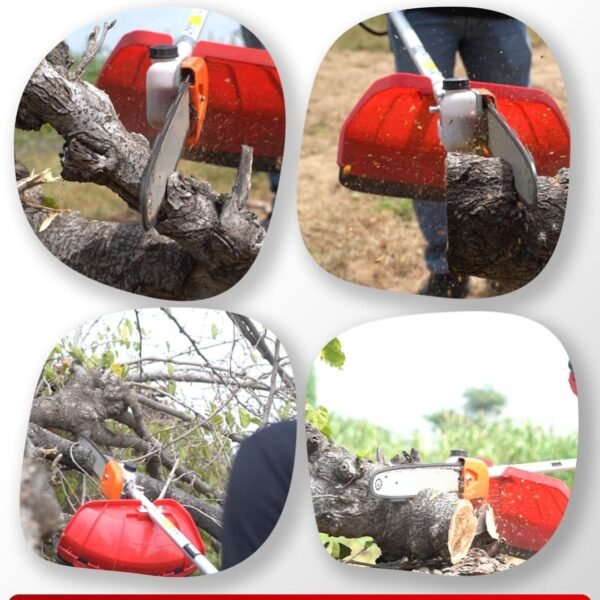 Balwaan BX‑35B Backpack Brush Cutter with Chainsaw & Attachments (35 cc, 4‑Stroke Engine, 5-in-1 Multi‑Tool) - Image 7
