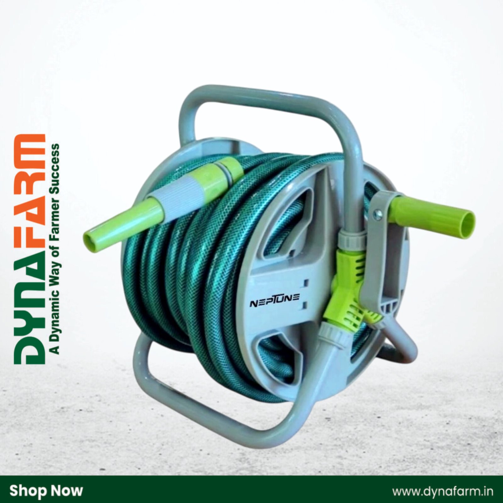 InShot_20250719_145620168 Neptune Watering Hose + Reel – High‑Quality Braided PVC Hose with Reel | Ideal for Gardening, Irrigation & Outdoor Cleaning - Image 1