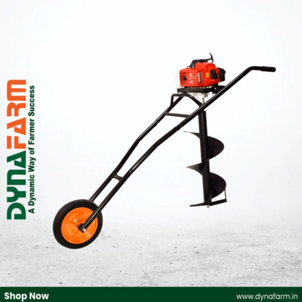Balwaan Trolley Earth Auger 63cc ( 8" / 12" / 8+12 Inch Bit Optional, 2-Stroke Petrol Engine) – Heavy Duty Auger Machine for Farming, Fencing & Plantation - Image 1