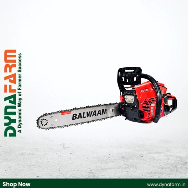 Balwaan BS‑280 Supremo Chainsaw | 62 cc 2‑Stroke Engine, 18″ Guide Bar, Free Sharpening Kit & 2T Oil - Image 1