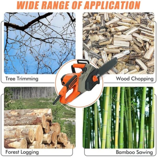 Neptune 2600W Electric Chain Saw (Copper Motor, 16″ Guide Bar, 4,800 RPM, Automatic Oiler) - Image 3