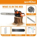 Neptune CS‑58M Magnesium-Body 22″ Petrol Chain Saw (2‑Stroke Engine, Heavy-Duty Bar, Easy Start)) - Image 4