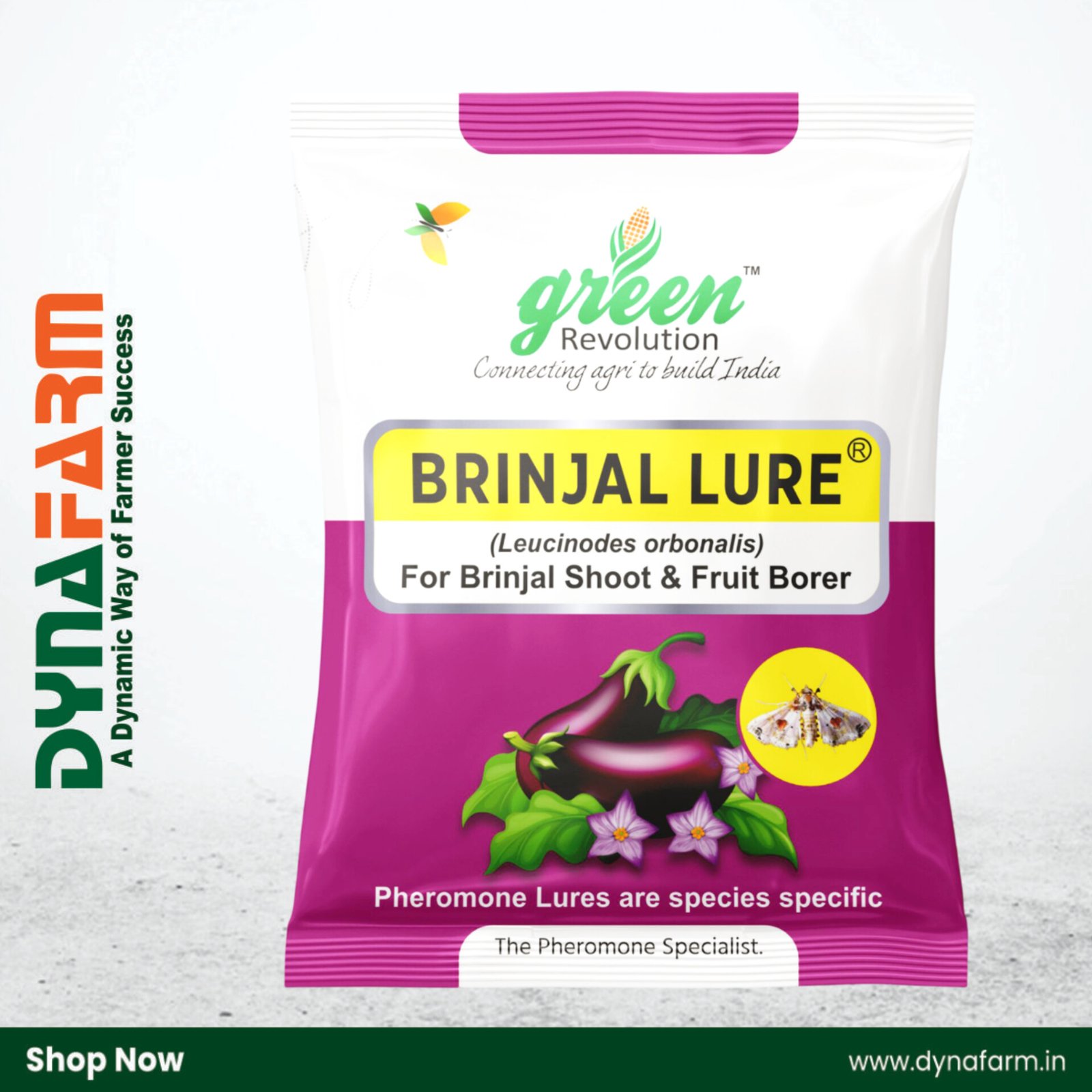 InShot_20260209_104026351.jpg Dyna BrinjalGuard Lure™ | Pheromone Lure for Brinjal Fruit & Shoot Borer - Image 1