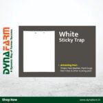 Dyna Sticky Trap White™ | A5 Size White Sheet Trap for Aphid, Leafhopper & Small Insect Control – Pack of 10/25/50/100