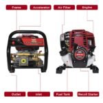 Balwaan Portable Power Sprayer BPS-35 | 35cc 4-Stroke Petrol Engine, Brass Pressure Pump | 50M Hose, 2 Spray Guns, Free 500ml Engine Oil | For Gardening & Cleaning - Image 3