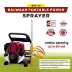 Balwaan Portable Power Sprayer BPS-35 | 35cc 4-Stroke Petrol Engine, Brass Pressure Pump | 50M Hose, 2 Spray Guns, Free 500ml Engine Oil | For Gardening & Cleaning - Image 5