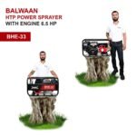 Balwaan BHE‑33 HTP Power Sprayer | 6.5 HP 4-Stroke Petrol Engine, Brass 3-Piston HTP Pump, 50 m Hose - Image 5