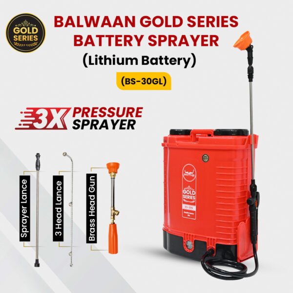 Balwaan BS-30GL | Double Motor Battery Sprayer With12x12 Battery | 20 Litre, Gold Series, Knapsack Spray Pump - Image 4