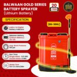 Balwaan BS-30GL | Double Motor Battery Sprayer With12x12 Battery | 20 Litre, Gold Series, Knapsack Spray Pump - Image 7