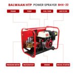 Balwaan BHX‑22 HTP Power Sprayer | 80 cc BX‑80 4‑Stroke Engine, Brass HTP Pump, 50 m Hose (Copy) - Image 4