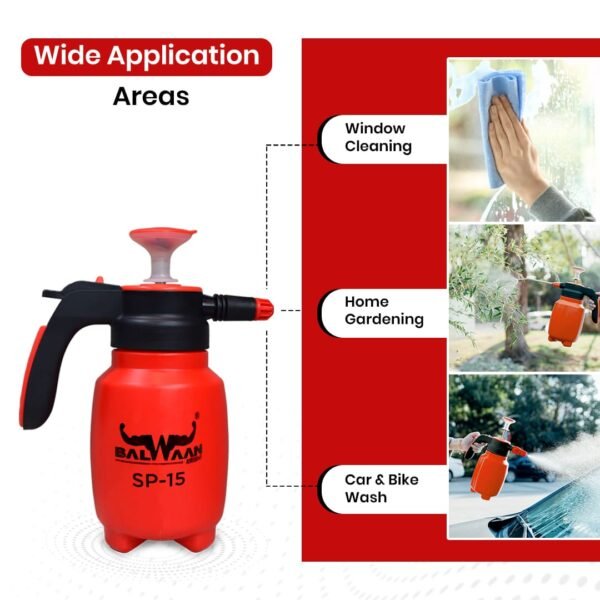 Balwaan SP-15 Manual Sprayer |1.5 Litres, Hand-Operated, Compact Design, for Home & Garden Use - Image 5