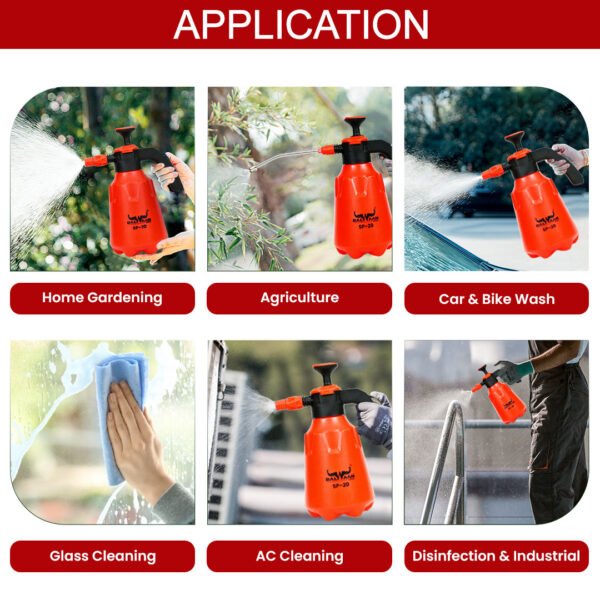 Balwaan SP-20 Manual Sprayer |2 Litres, Hand-Operated, Compact Design, for Home & Garden Use - Image 6