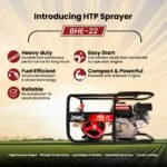 Balwaan BHE-22 No. HTP Sprayer with 6.5HP Engine | 3-Piston Brass Pump, 50 Meter Hose Pipe, Heavy Duty Frame - Image 4