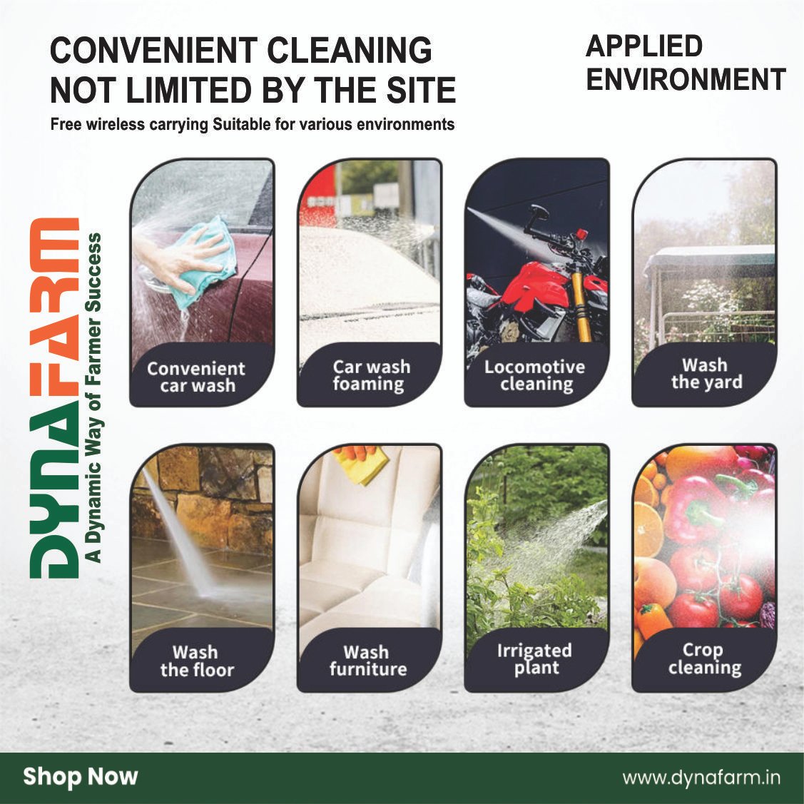 car wash machine = 09 Dyna WashJet™ – Cordless High Pressure Car Washer Gun (40 Bar, Dual Battery, Portable Jet Spray for Car, Bike, Garden & Home Cleaning) - Image 8