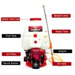 Balwaan BKS-35 Knapsack Power Sprayer | 35 cc 4-Stroke Engine, 25 L Tank, Brass Pump, 3 Nozzles - Image 3