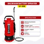 Balwaan SP‑80B | 8 L Li‑ion Battery Sprayer Pump - Image 2