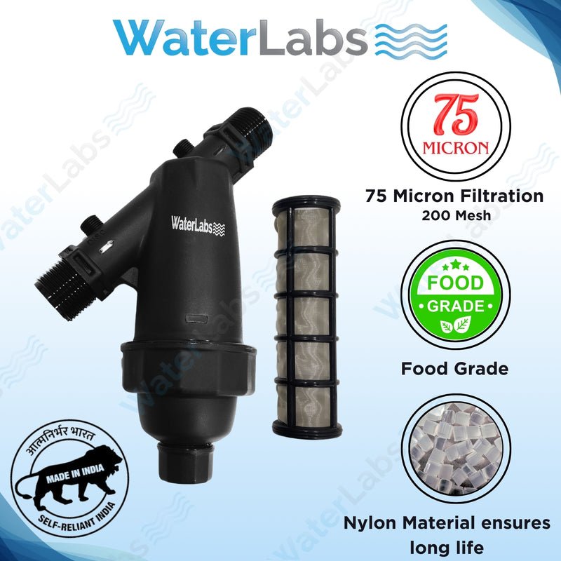 IMG_6023 WaterLabs WL0725 Water Tank Filter (75 Micron, 1" | 25mm) – Stainless Steel Mesh, UV Stabilized, 1-Year Warranty | Removes Sand, Dirt & Sediments - Image 4