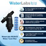WaterLabs WL0625 Water Tank Filter | 130 Micron | 1" Inlet (25 MM) | Stainless Steel Mesh | UV Stabilized | 1 Year Warranty - Image 2