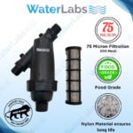 WaterLabs WL0720 Water Tank Filter (75 Micron Nylon Screen, 4000 LPH, 3/4 Inch Inlet-Outlet) - Image 3