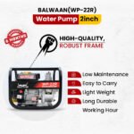 Balwaan WP-22R Petrol Water Pump | 7 HP 4-Stroke Engine, 2 Inch Inlet & Outlet, 30 m Head, 8 m Suction – Heavy Duty Irrigation & Water Transfer Pump - Image 3