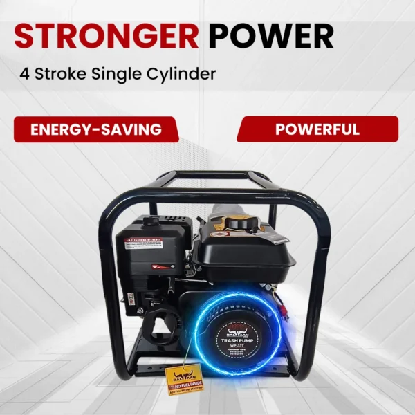 Balwaan WP-33T 3×3 Inch Trash Water Pump | 7 HP, 212cc Petrol Engine, 4-Stroke, Heavy Duty for Sludge, Waste Water & Irrigation - Image 3