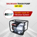 Balwaan WP-33T 3×3 Inch Trash Water Pump | 7 HP, 212cc Petrol Engine, 4-Stroke, Heavy Duty for Sludge, Waste Water & Irrigation - Image 4
