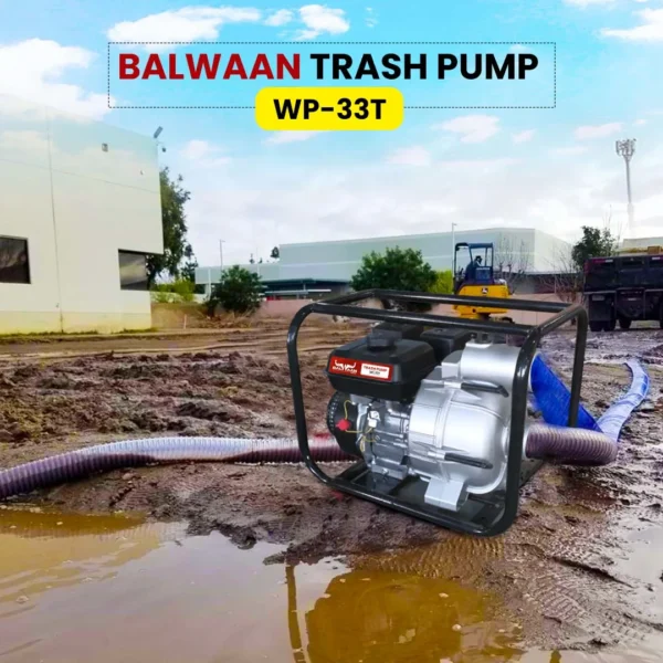 Balwaan WP-33T 3×3 Inch Trash Water Pump | 7 HP, 212cc Petrol Engine, 4-Stroke, Heavy Duty for Sludge, Waste Water & Irrigation - Image 7