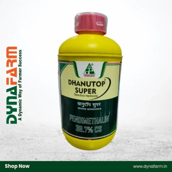 Dhanuka Dhanu Top Super - Herbicide (Pendimethalin 38.7% CS) - Image 1
