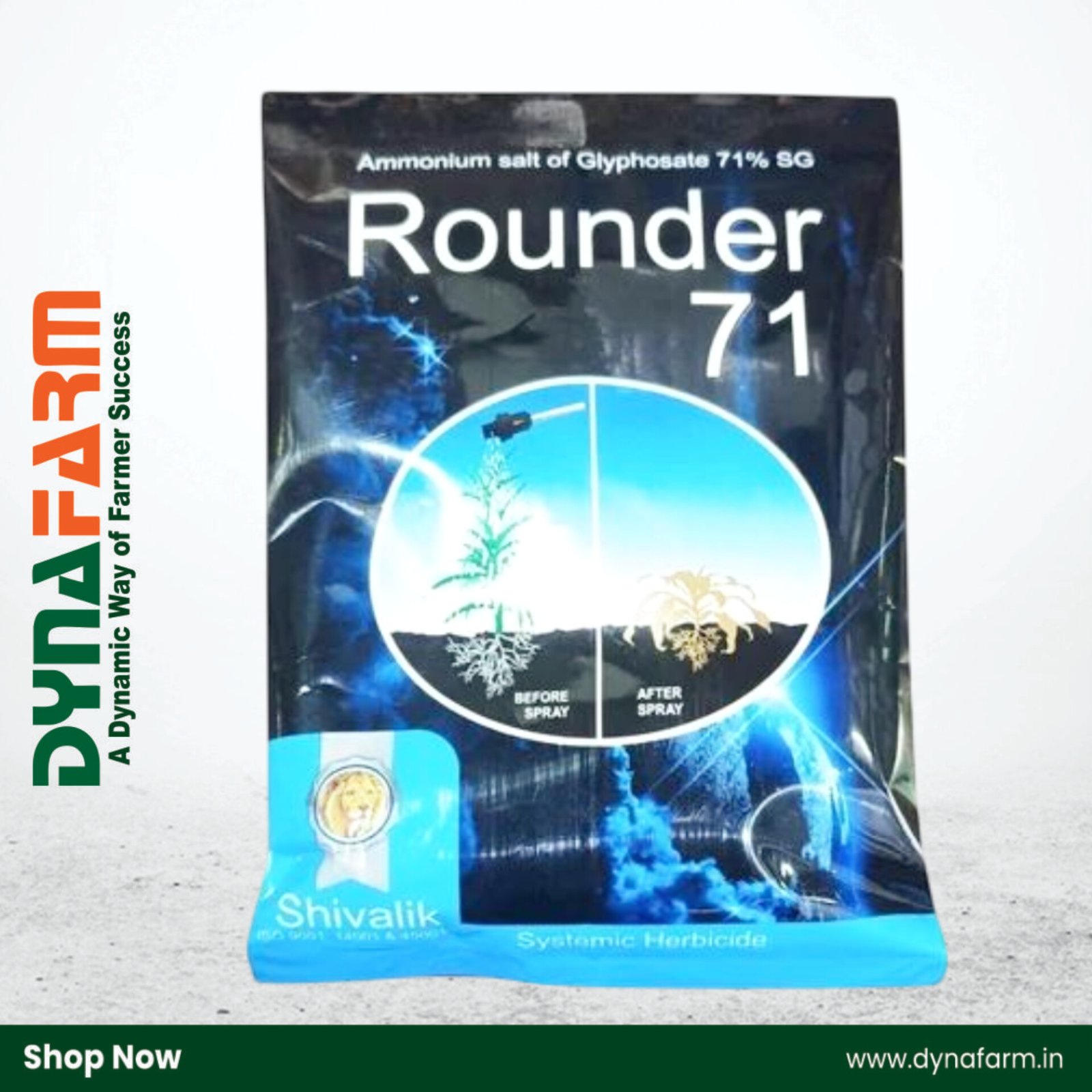 InShot_20260306_141747838.jpg Shivalik Rounder 71 – Glyphosate 71% SG | Non-Selective Herbicide For Weed Managment - Image 1