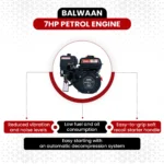 Balwaan BX-212 Bare Petrol Engine (7 HP, 212cc, 4-Stroke, 3600 RPM) - Image 4