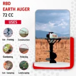 RBD Earth Auger 72CC – Powerful Petrol Post Hole Digger - Image 4
