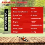 RBD HT – Hedge Trimmer Cutter - Image 3