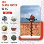 RBD Earth Auger 63CC – Powerful Petrol Post Hole Digger - Image 4