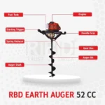 RBD Earth Auger 52CC – Petrol Post Hole Digger - Image 2