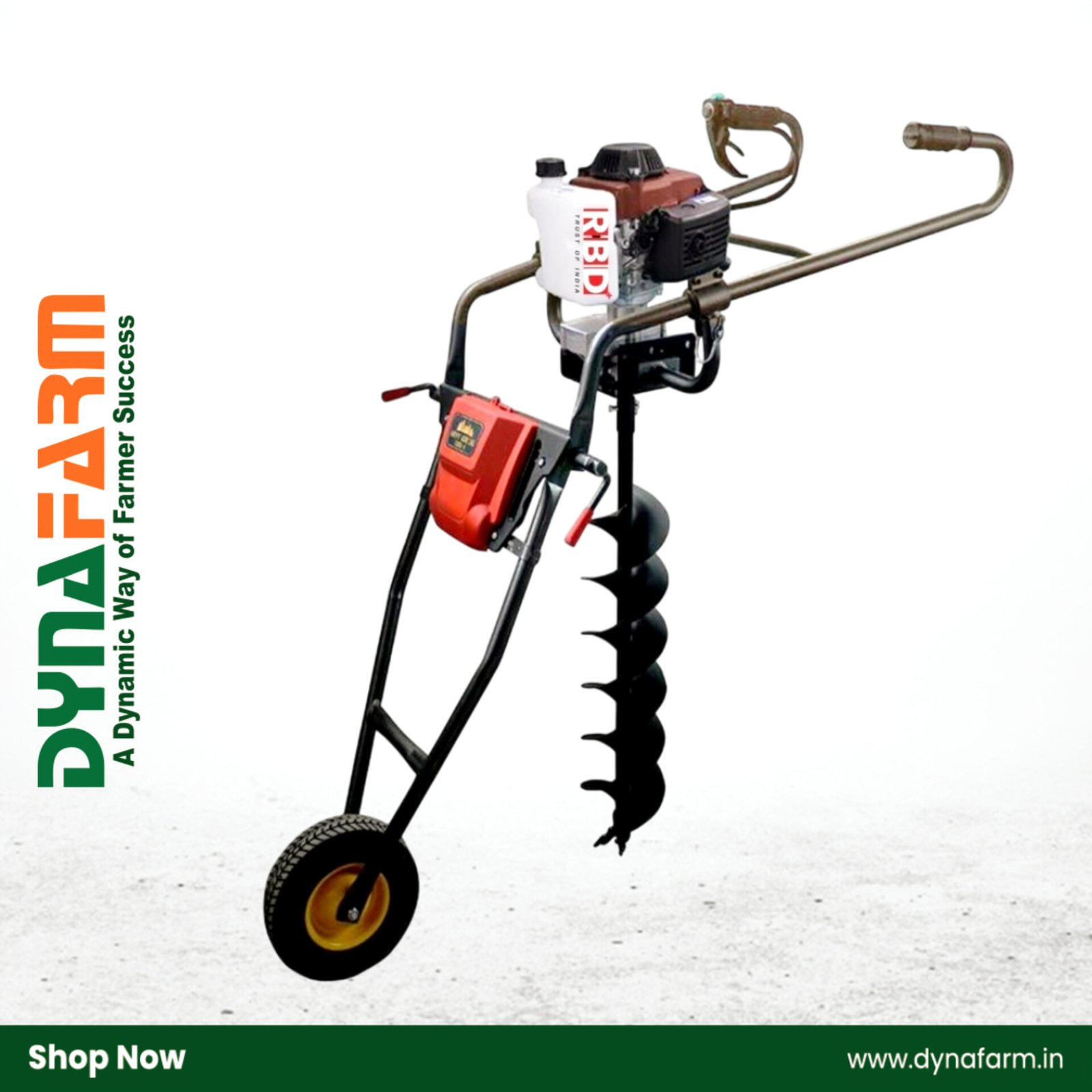 InShot_20251207_112744023 RBD Trolley Earth Auger 72CC – Heavy-Duty Petrol Post Hole Digger with Trolley - Image 1
