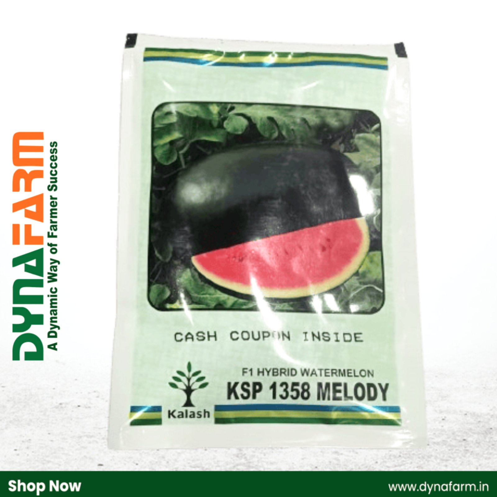 KALAS MELODY Kalash Melody F1 Watermelon Seeds – Extra Sweet Hybrid | High Yield | Premium Quality - Image 1