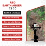 RBD Earth Auger 72CC – Powerful Petrol Post Hole Digger - Image 5