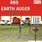 RBD Earth Auger 63CC – Powerful Petrol Post Hole Digger - Image 6