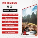 RBD CS-75CC – Heavy-Duty Petrol Chain Saw - Image 4