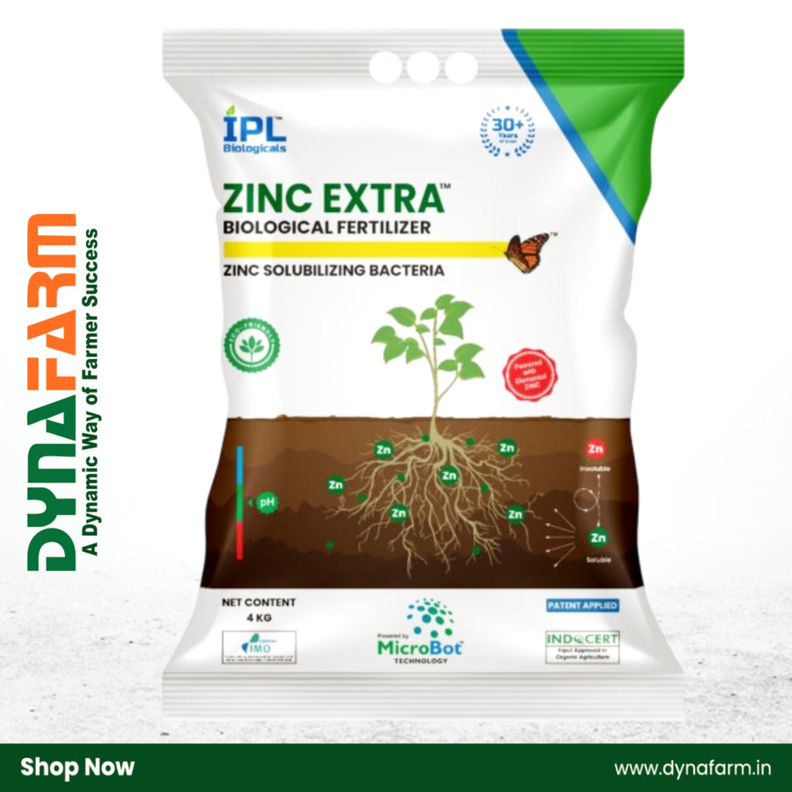 zinc extra IPL Biologicals – Zinc Extra Bio-Fertilizer | Zinc Solubilizing Bacteria for Correcting Zinc Deficiency - Image 1