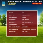 RBD 50cc Backpack Brush Cutter with Tiller - Image 4