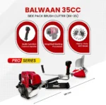 Balwaan Krishi Side Pack Brush Cutter BX-35 Pro | Powerful 35cc Engine - Image 4