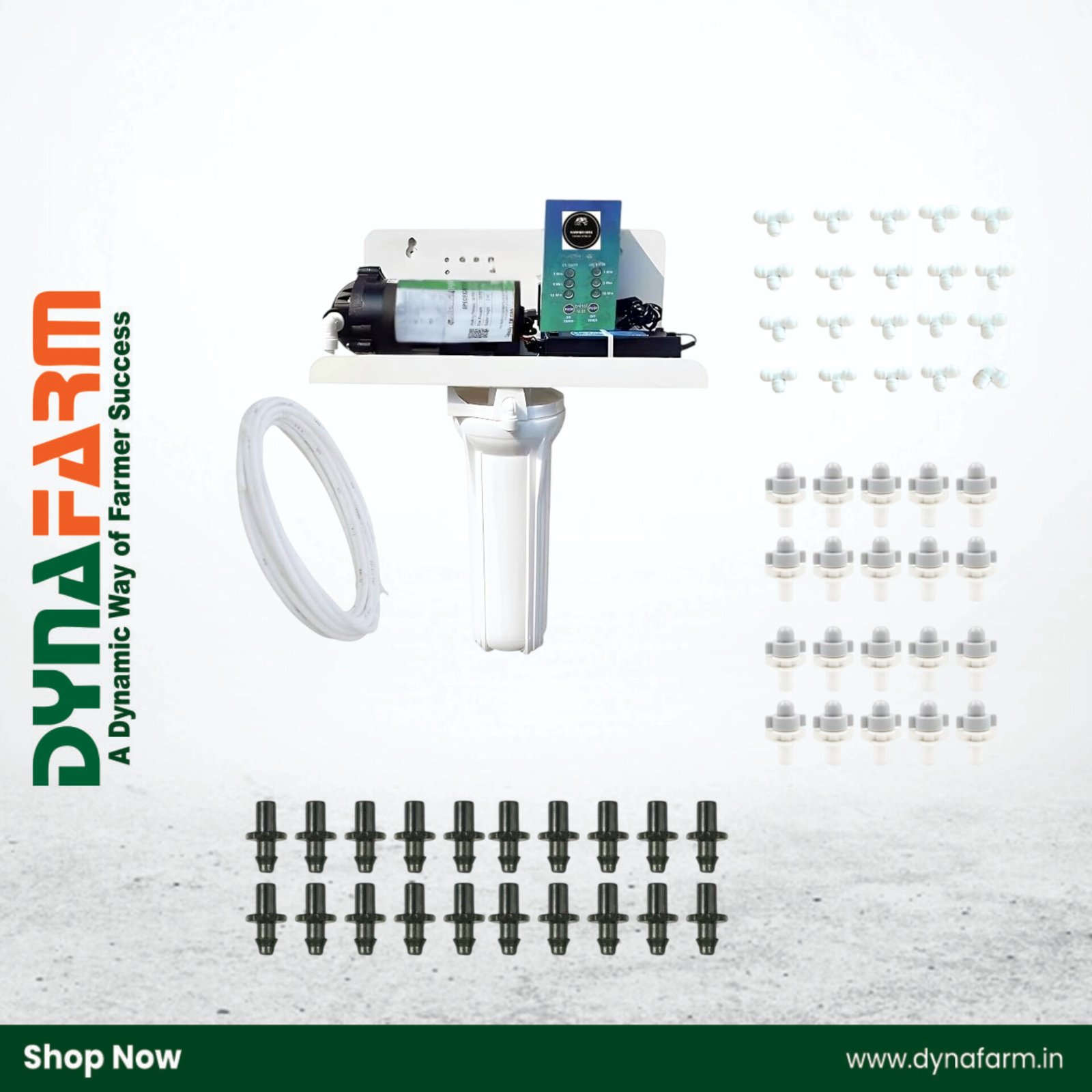 InShot_20260228_155443138.jpg Farmer King Automatic Fogger Kit with 50 Fogger Nozzles, Timer & Filter - Image 1