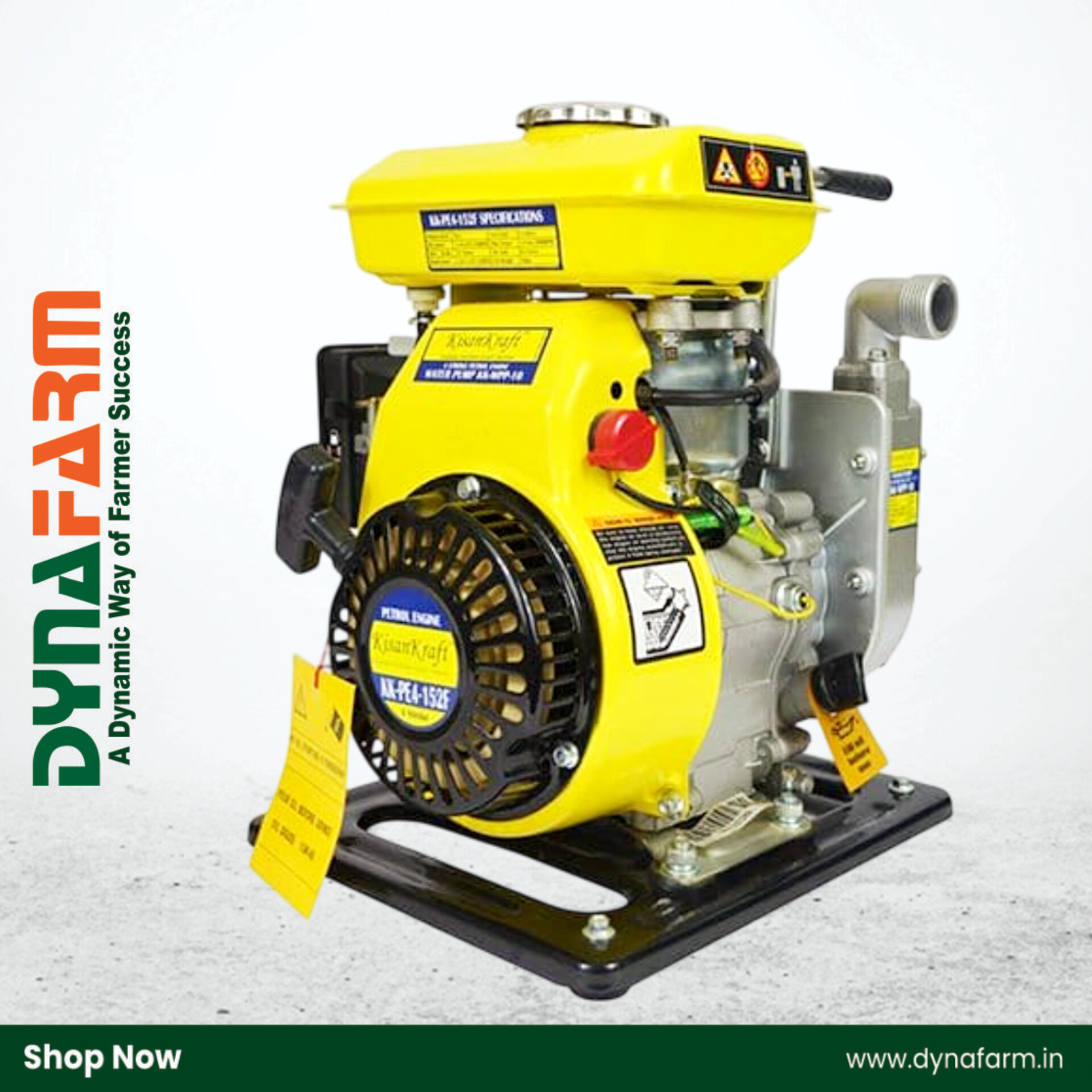 InShot_20260306_154042267.jpg KisanKraft 1.54 HP Petrol Water Pump KK-WPP-10 | 98 CC Engine | 1 Inch Outlet - Image 1
