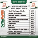 Dyna Fogger Kit – 50 Brass Nozzles With Timer & Accessories (1-Year Warranty) - Image 4